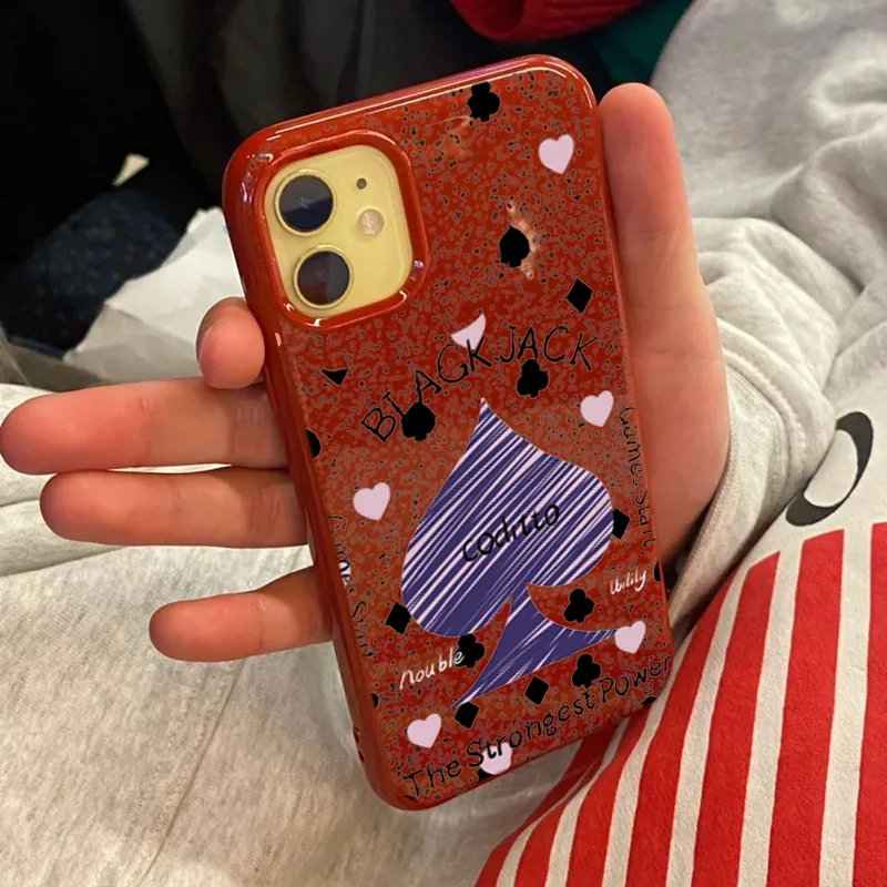XIANGRIKE TPU Material Blackjack A Phone Case Compatible With IPhone 15/14 Plus/13/12/11/15 Pro Max/XS/XR/XS Max/8 Plus-2