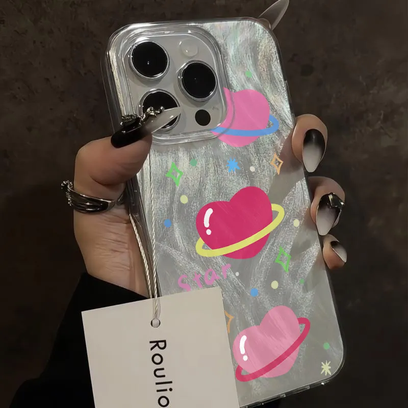 XIANGRIKE TPU Material Candy Heart Phone Case Compatible With IPhone 15/14 Plus/13/12/11/15 Pro Max/XS/XR/XS Max/8 Plus-4