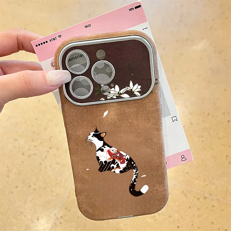KESHIXIONG TPU Material Cat Ink Phone Case Compatible With IPhone 15/14 Plus/13/12/11/15 Pro Max/XS/XR/XS Max/8 Plus-1