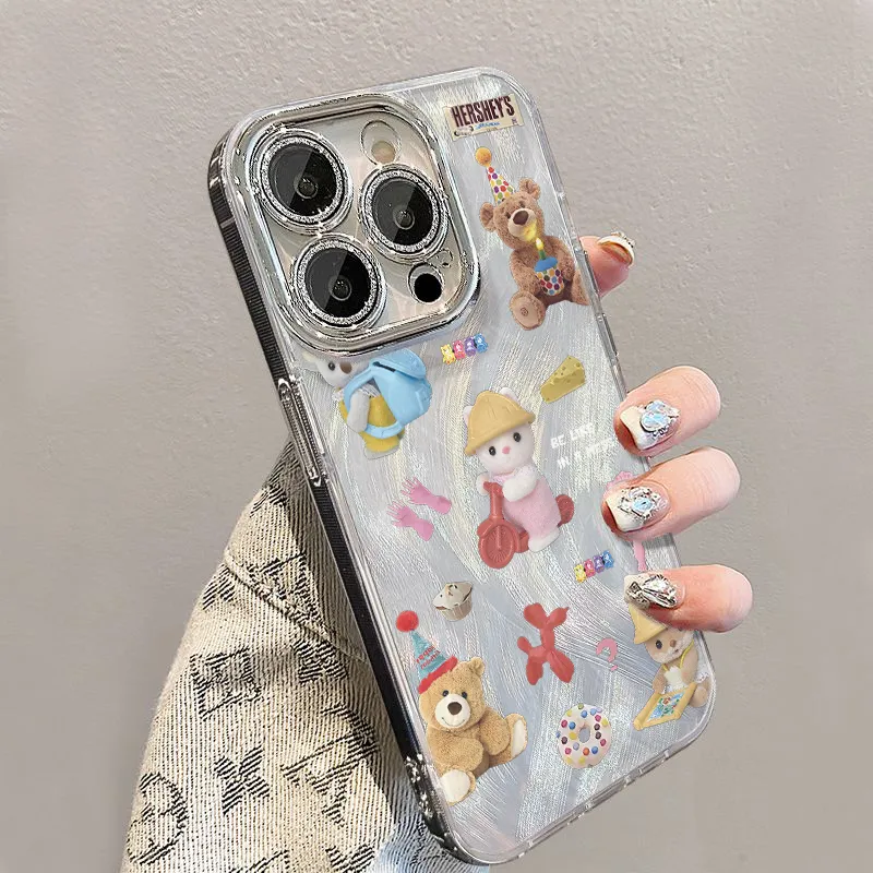 XIANGRIKE TPU Material Doll Puppy Phone Case Compatible With IPhone 15/14 Plus/13/12/11/15 Pro Max/XS/XR/XS Max/8 Plus-3