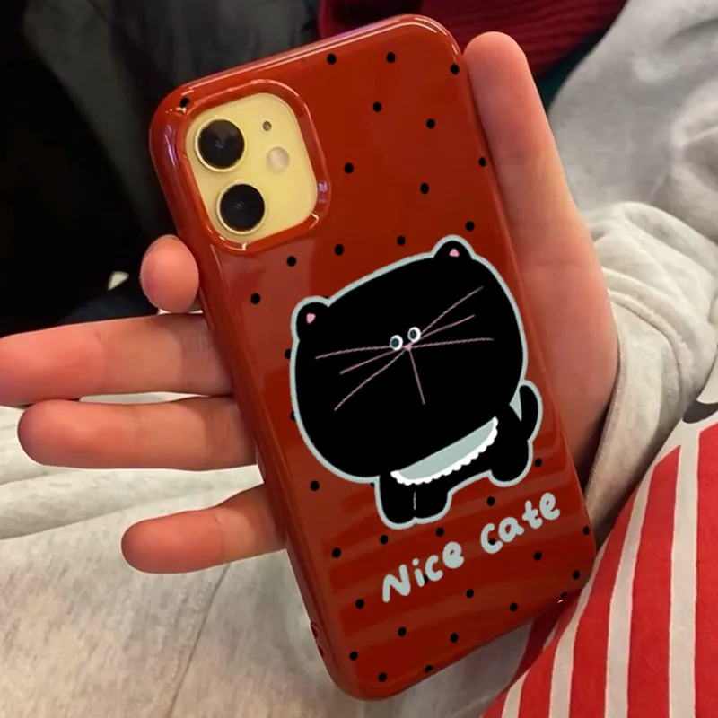 XIANGRIKE TPU Material Large Cat Phone Case Compatible With IPhone 15/14 Plus/13/12/11/15 Pro Max/XS/XR/XS Max/8 Plus-1
