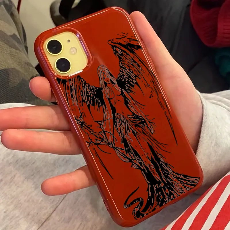 XIANGRIKE TPU Material Angel Girl Phone Case Compatible With IPhone 15/14 Plus/13/12/11/15 Pro Max/XS/XR/XS Max/8 Plus-3