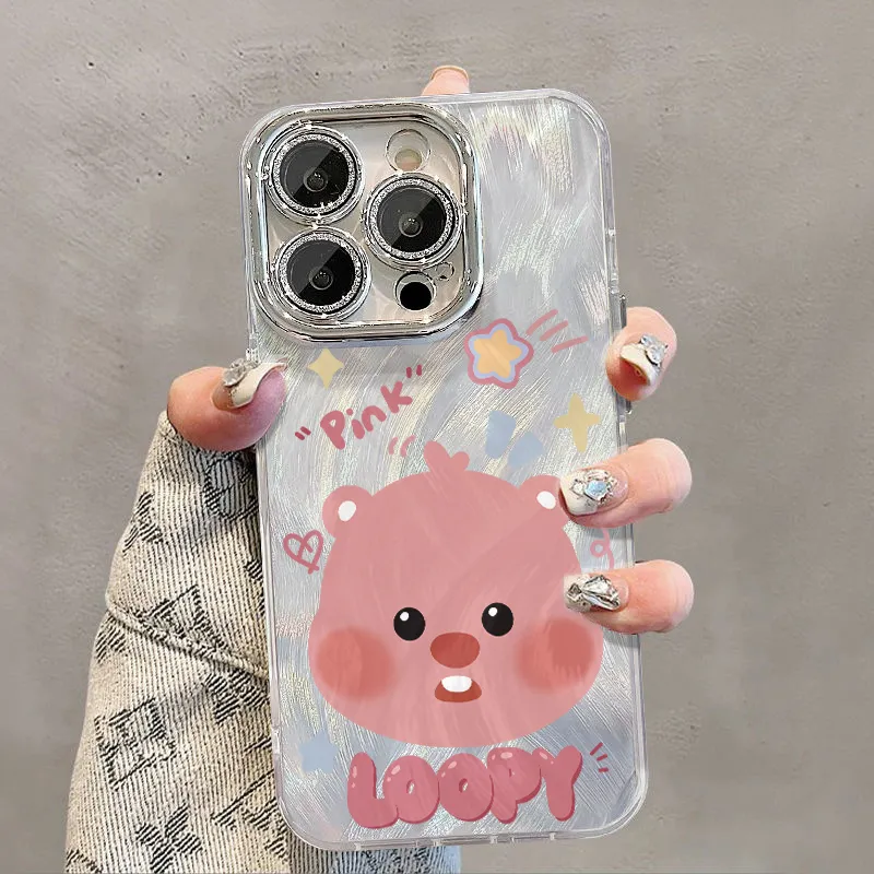 XIANGRIKE TPU Material Beaver Head Phone Case Compatible With IPhone 15/14 Plus/13/12/11/15 Pro Max/XS/XR/XS Max/8 Plus-2