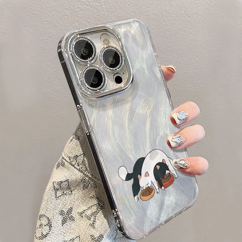 XIANGRIKE TPU Material Cat Food Phone Case Compatible With IPhone 15/14 Plus/13/12/11/15 Pro Max/XS/XR/XS Max/8 Plus-3
