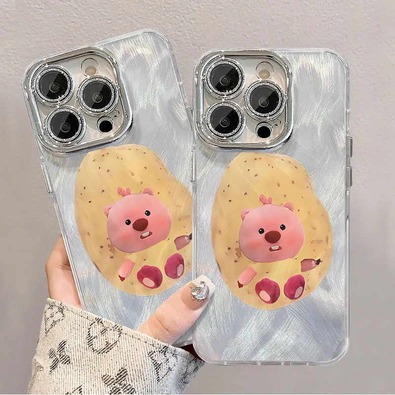 XIANGRIKE TPU Material Potato Lube Phone Case Compatible With IPhone 15/14 Plus/13/12/11/15 Pro Max/XS/XR/XS Max/8 Plus-5