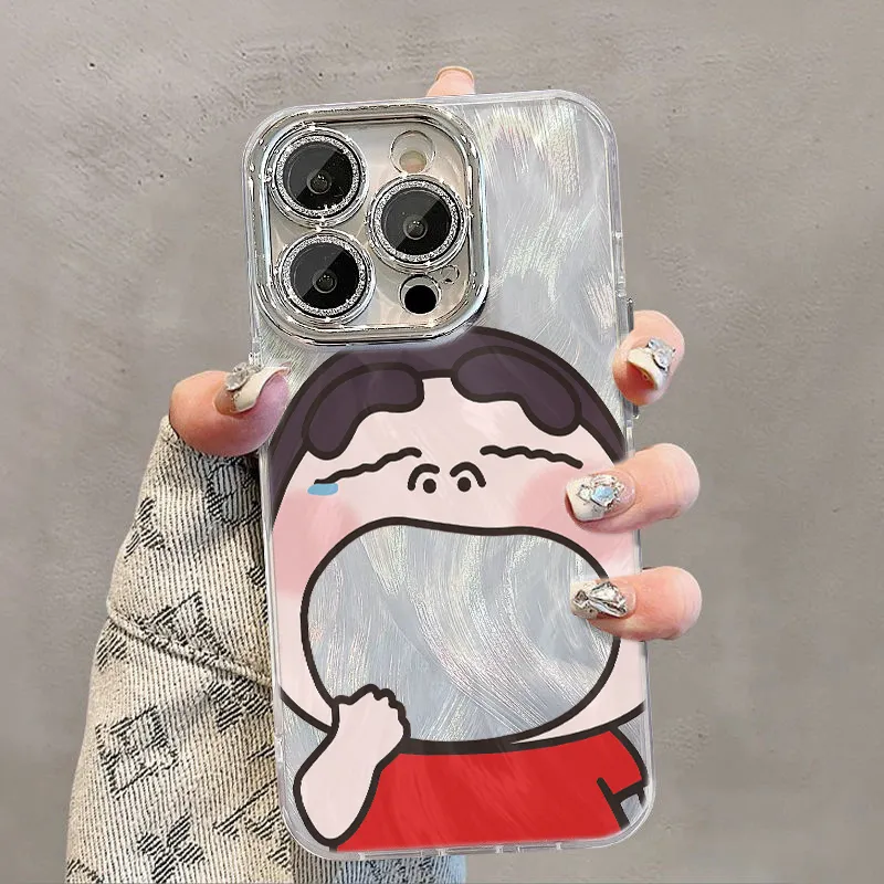 XIANGRIKE TPU Material Yawning Boy Phone Case Compatible With IPhone 15/14 Plus/13/12/11/15 Pro Max/XS/XR/XS Max/8 Plus-2