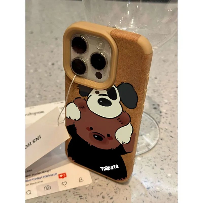 XIANGRIKE TPU Material Bear Phone Case Compatible With IPhone 15/14 Plus/13/12/11/15 Pro Max/XS/XR/XS Max/8 Plus-2