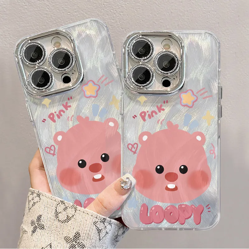 XIANGRIKE TPU Material Beaver Head Phone Case Compatible With IPhone 15/14 Plus/13/12/11/15 Pro Max/XS/XR/XS Max/8 Plus-5