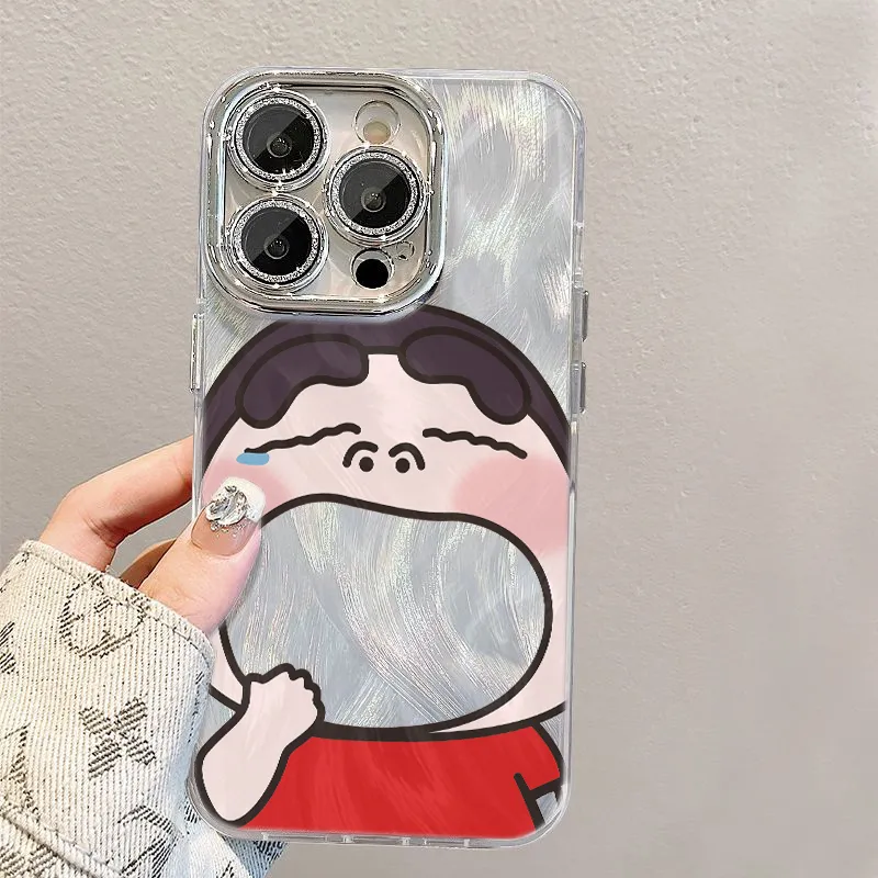 XIANGRIKE TPU Material Yawning Boy Phone Case Compatible With IPhone 15/14 Plus/13/12/11/15 Pro Max/XS/XR/XS Max/8 Plus-4