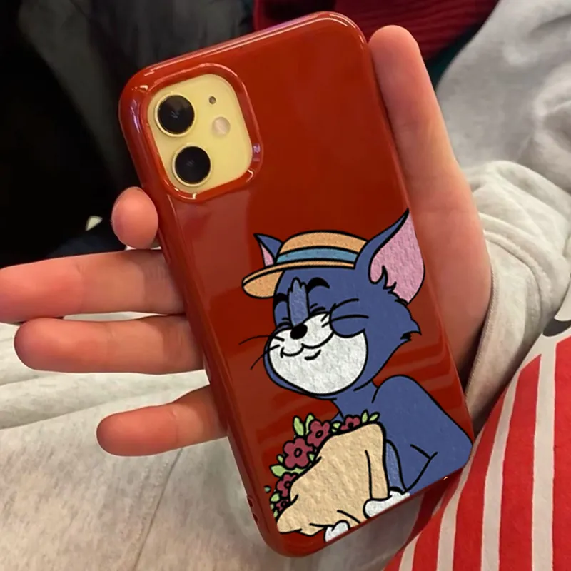 XIANGRIKE TPU Material Tom Cat Phone Case Compatible With IPhone 15/14 Plus/13/12/11/15 Pro Max/XS/XR/XS Max/8 Plus-1