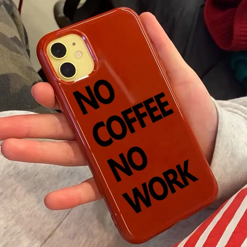 XIANGRIKE TPU Material Coffee Phone Case Compatible With IPhone 15/14 Plus/13/12/11/15 Pro Max/XS/XR/XS Max/8 Plus-3