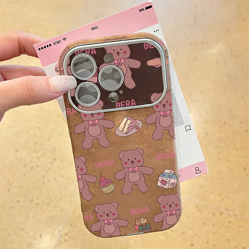 KESHIXIONG TPU Material Toy Bear Phone Case Compatible With IPhone 15/14 Plus/13/12/11/15 Pro Max/XS/XR/XS Max/8 Plus-1