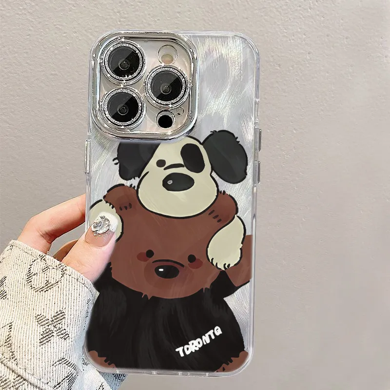 XIANGRIKE TPU Material Bear Shaped Phone Case Compatible With IPhone 15/14 Plus/13/12/11/15 Pro Max/XS/XR/XS Max/8 Plus-4