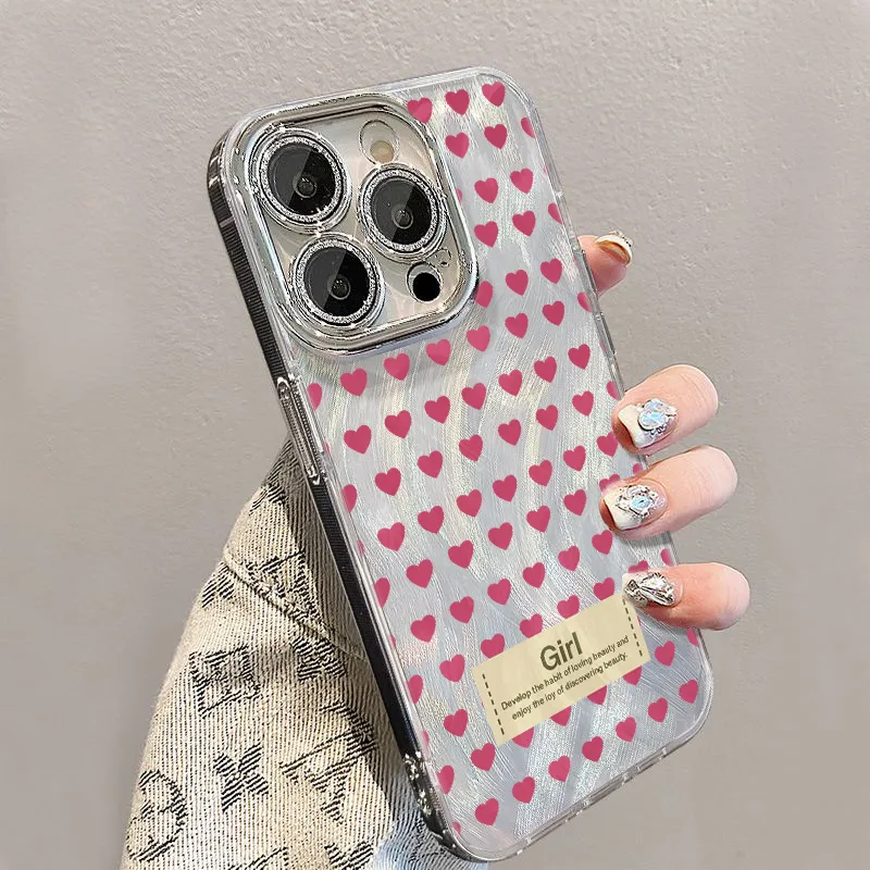 XIANGRIKE TPU Material Heart GIRL Phone Case Compatible With IPhone 15/14 Plus/13/12/11/15 Pro Max/XS/XR/XS Max/8 Plus-3