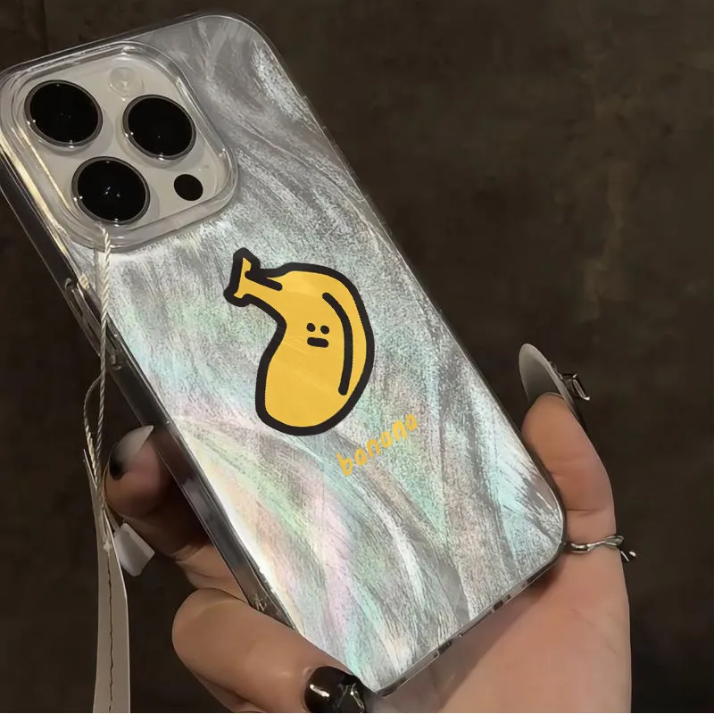 XIANGRIKE TPU Material Cute Banana Phone Case Compatible With IPhone 15/14 Plus/13/12/11/15 Pro Max/XS/XR/XS Max/8 Plus-2
