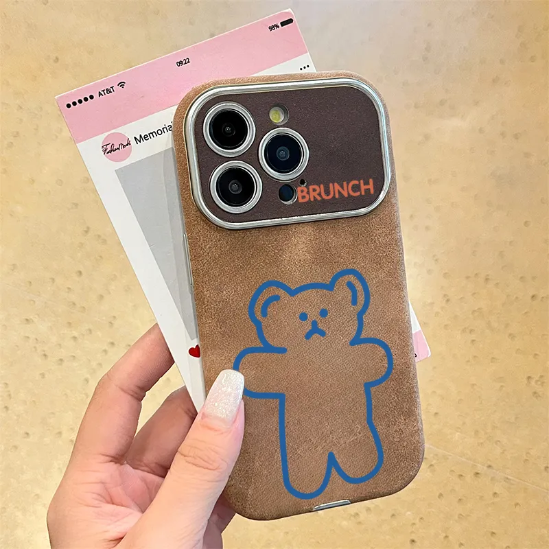 KESHIXIONG TPU Material Bear Blue Phone Case Compatible With IPhone 15/14 Plus/13/12/11/15 Pro Max/XS/XR/XS Max/8 Plus-5