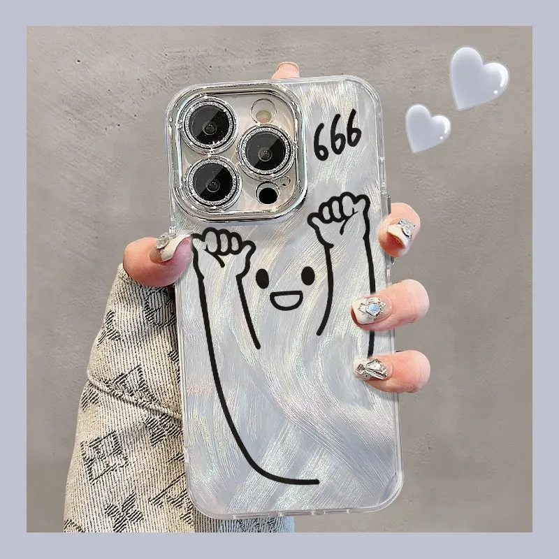 XIANGRIKE TPU Material Line 666 Phone Case Compatible With IPhone 15/14 Plus/13/12/11/15 Pro Max/XS/XR/XS Max/8 Plus-1