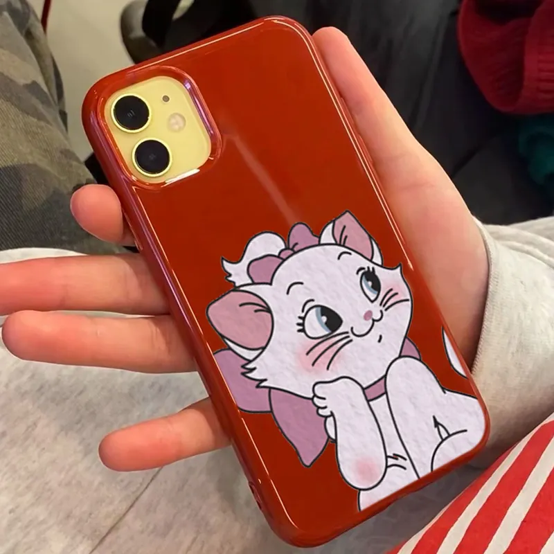 XIANGRIKE TPU Material Marie Cat Phone Case Compatible With IPhone 15/14 Plus/13/12/11/15 Pro Max/XS/XR/XS Max/8 Plus-4