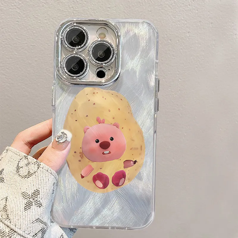 XIANGRIKE TPU Material Potato Lube Phone Case Compatible With IPhone 15/14 Plus/13/12/11/15 Pro Max/XS/XR/XS Max/8 Plus-4