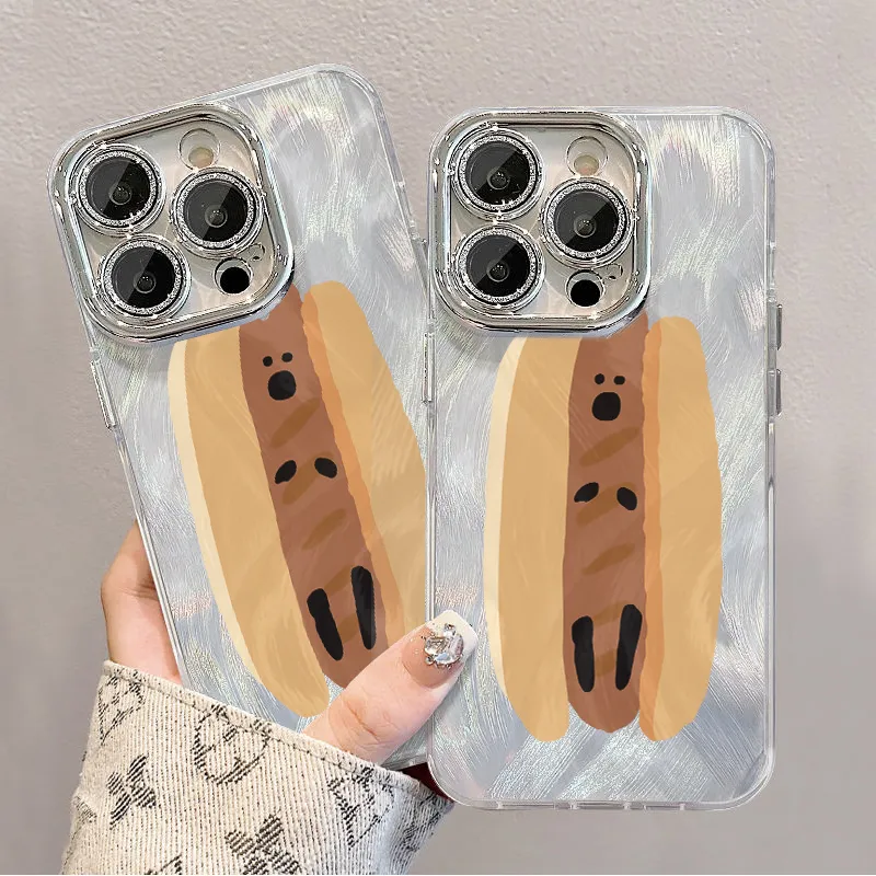 XIANGRIKE TPU Material Hot Dog Phone Case Compatible With IPhone 15/14 Plus/13/12/11/15 Pro Max/XS/XR/XS Max/8 Plus-5