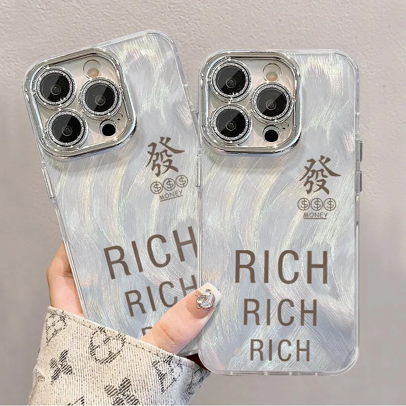 XIANGRIKE TPU Material RICH Brand Phone Case Compatible With IPhone 15/14 Plus/13/12/11/15 Pro Max/XS/XR/XS Max/8 Plus-5