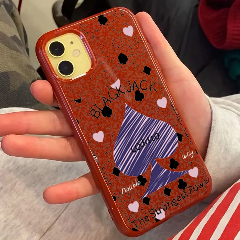 XIANGRIKE TPU Material Blackjack A Phone Case Compatible With IPhone 15/14 Plus/13/12/11/15 Pro Max/XS/XR/XS Max/8 Plus-3