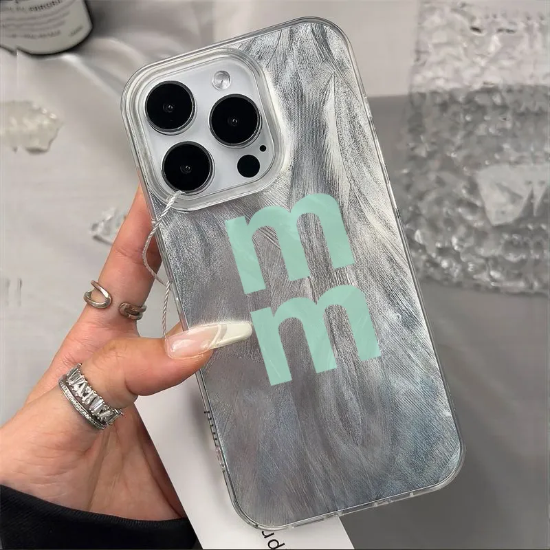 KESHIXIONG TPU Material Letter MM Phone Case Compatible With IPhone 15/14 Plus/13/12/11/15 Pro Max/XS/XR/XS Max/8 Plus-1