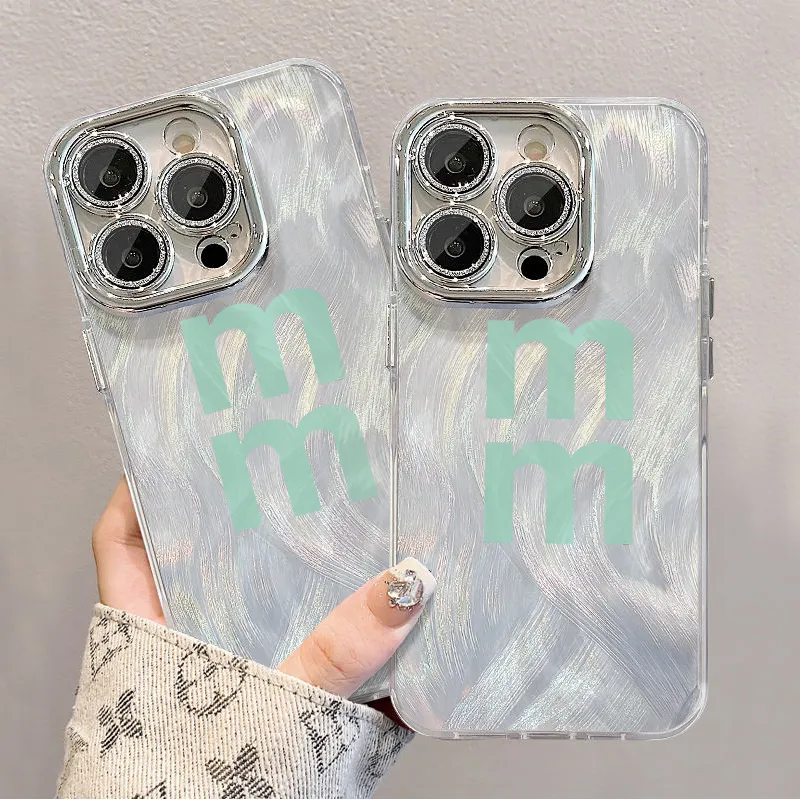 XIANGRIKE TPU Material Letter MM Phone Case Compatible With IPhone 15/14 Plus/13/12/11/15 Pro Max/XS/XR/XS Max/8 Plus-5