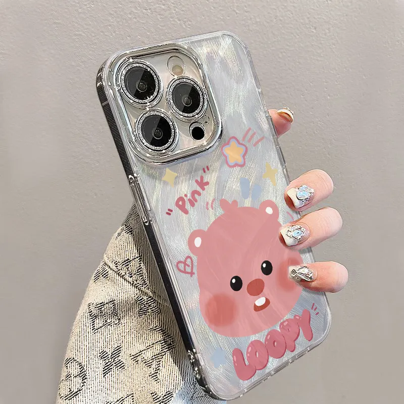 XIANGRIKE TPU Material Beaver Head Phone Case Compatible With IPhone 15/14 Plus/13/12/11/15 Pro Max/XS/XR/XS Max/8 Plus-3