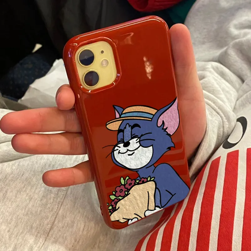 XIANGRIKE TPU Material Tom Cat Phone Case Compatible With IPhone 15/14 Plus/13/12/11/15 Pro Max/XS/XR/XS Max/8 Plus-2