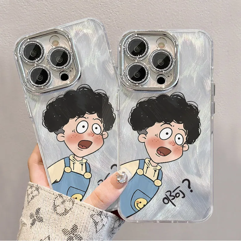 XIANGRIKE TPU Material Ah Ha Boy Phone Case Compatible With IPhone 15/14 Plus/13/12/11/15 Pro Max/XS/XR/XS Max/8 Plus-5