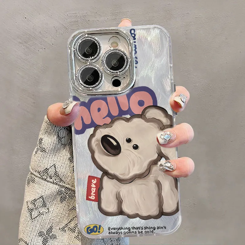 XIANGRIKE TPU Material Wobbly Dog Phone Case Compatible With IPhone 15/14 Plus/13/12/11/15 Pro Max/XS/XR/XS Max/8 Plus-2