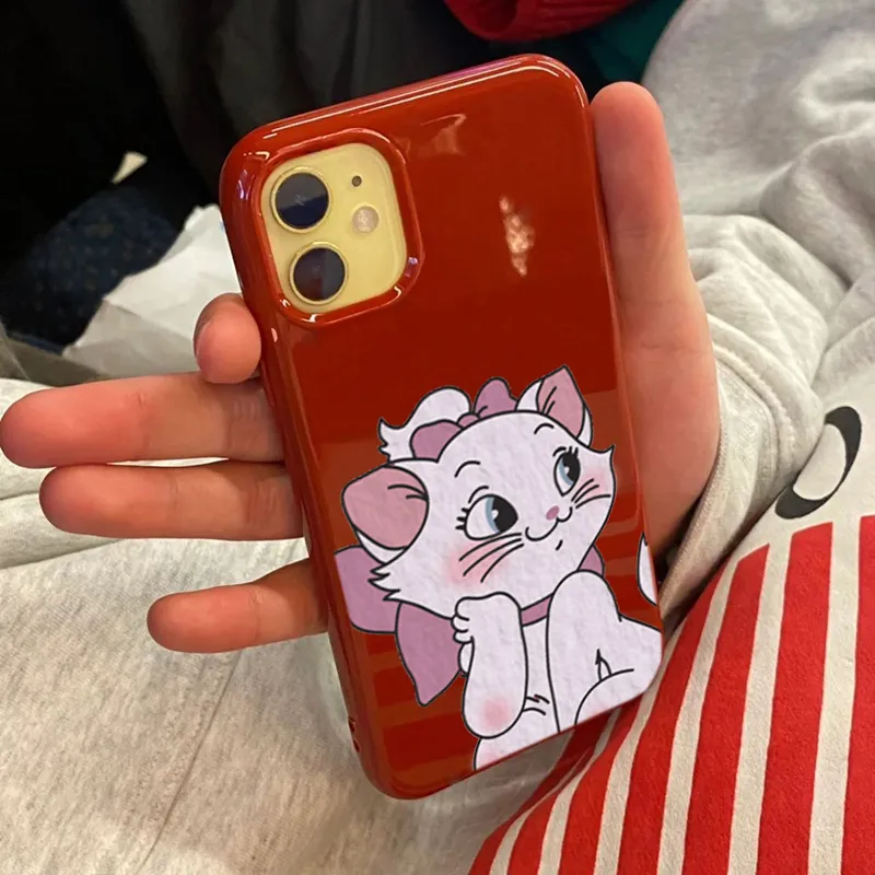 XIANGRIKE TPU Material Marie Cat Phone Case Compatible With IPhone 15/14 Plus/13/12/11/15 Pro Max/XS/XR/XS Max/8 Plus-2