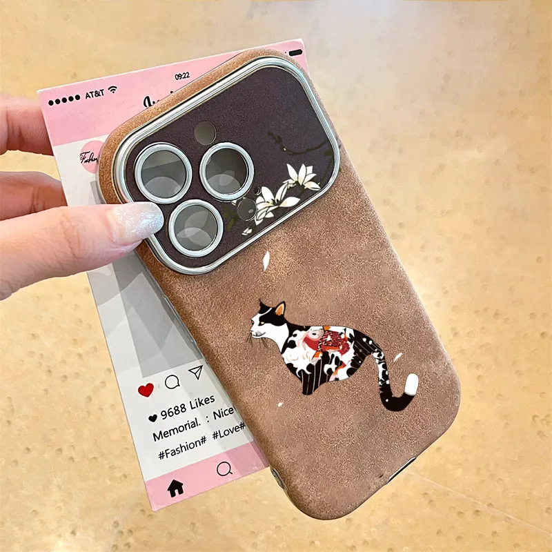 KESHIXIONG TPU Material Cat Ink Phone Case Compatible With IPhone 15/14 Plus/13/12/11/15 Pro Max/XS/XR/XS Max/8 Plus-4