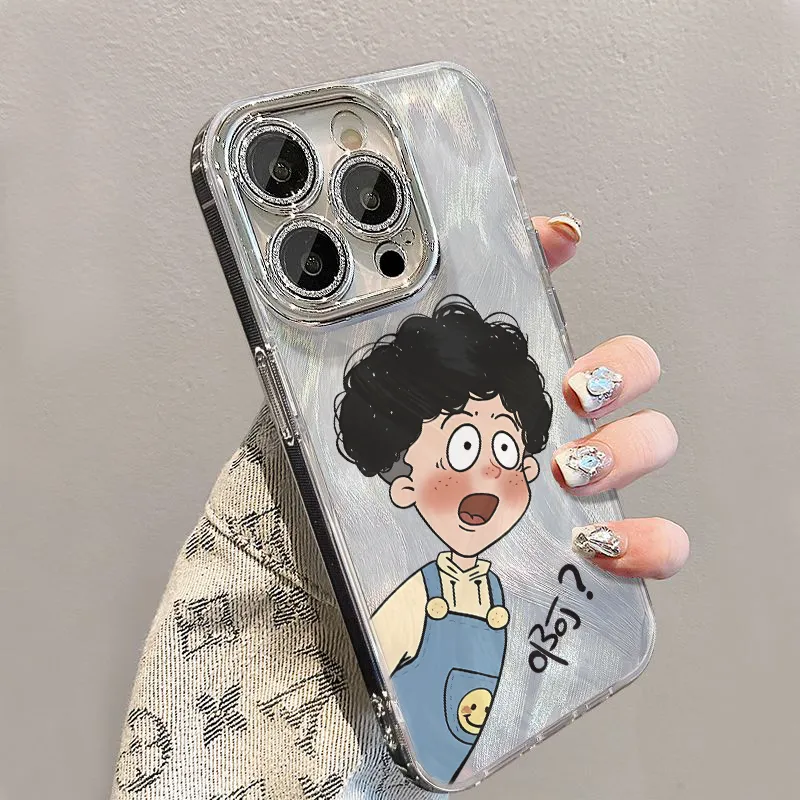 XIANGRIKE TPU Material Ah Ha Boy Phone Case Compatible With IPhone 15/14 Plus/13/12/11/15 Pro Max/XS/XR/XS Max/8 Plus-3