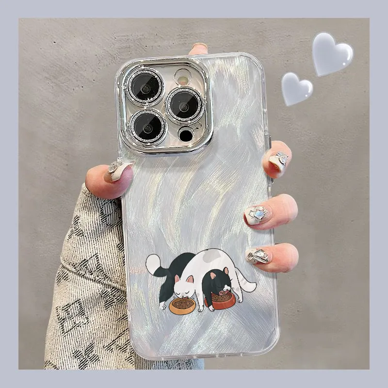 XIANGRIKE TPU Material Cat Food Phone Case Compatible With IPhone 15/14 Plus/13/12/11/15 Pro Max/XS/XR/XS Max/8 Plus-1