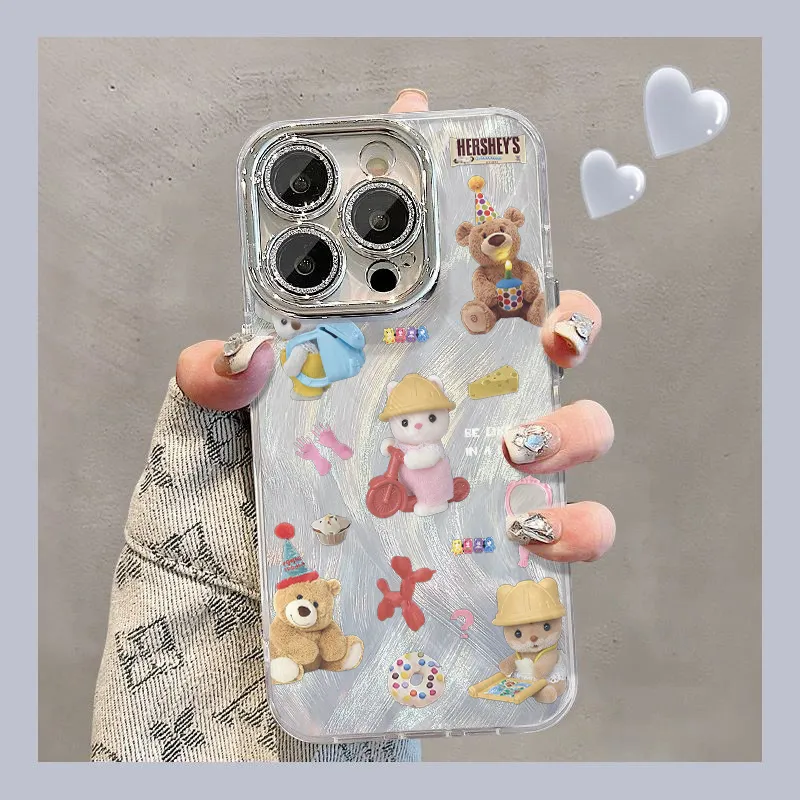 XIANGRIKE TPU Material Doll Puppy Phone Case Compatible With IPhone 15/14 Plus/13/12/11/15 Pro Max/XS/XR/XS Max/8 Plus-1