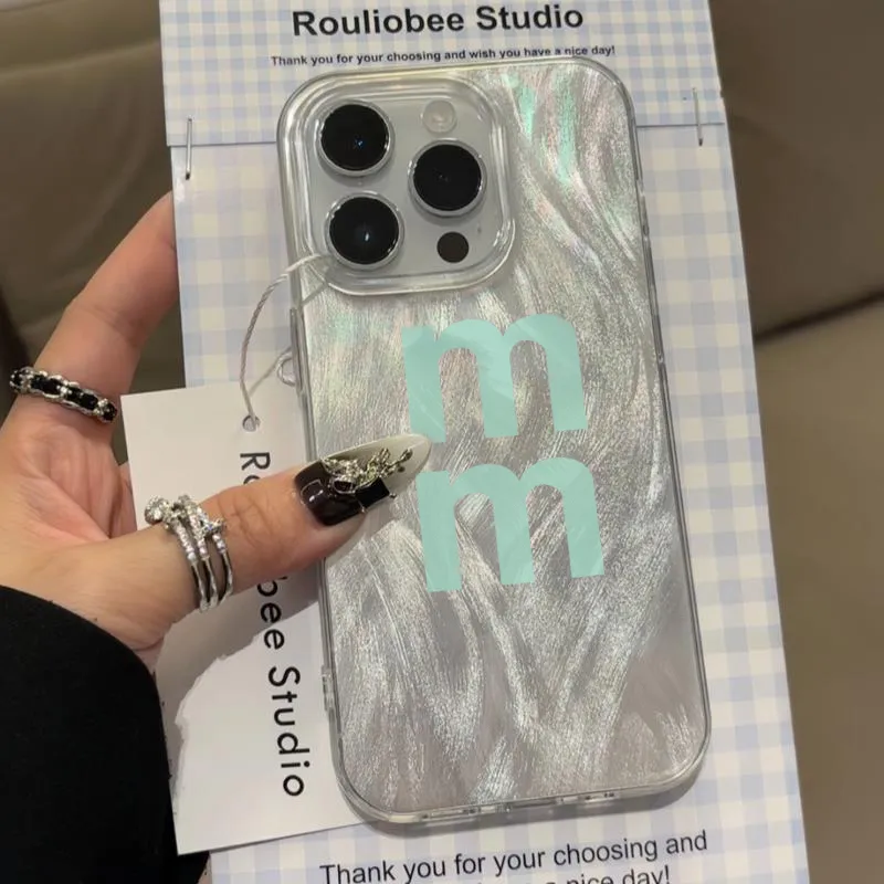 KESHIXIONG TPU Material Letter MM Phone Case Compatible With IPhone 15/14 Plus/13/12/11/15 Pro Max/XS/XR/XS Max/8 Plus-3