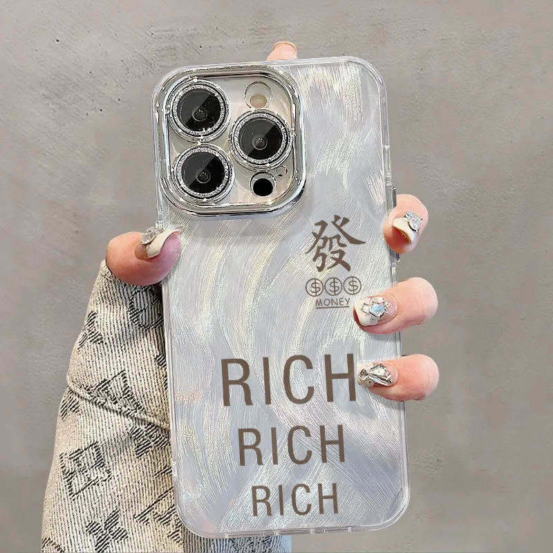 XIANGRIKE TPU Material RICH Brand Phone Case Compatible With IPhone 15/14 Plus/13/12/11/15 Pro Max/XS/XR/XS Max/8 Plus-2