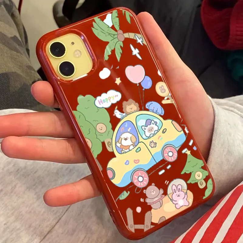 XIANGRIKE TPU Material Car Animal Phone Case Compatible With IPhone 15/14 Plus/13/12/11/15 Pro Max/XS/XR/XS Max/8 Plus-4