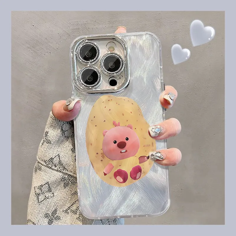 XIANGRIKE TPU Material Potato Lube Phone Case Compatible With IPhone 15/14 Plus/13/12/11/15 Pro Max/XS/XR/XS Max/8 Plus-1