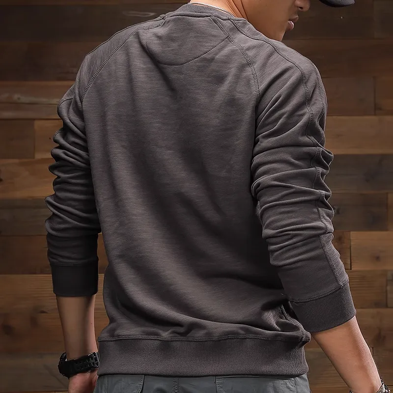 Seasonal Words Sweatshirt Men's Gray-3