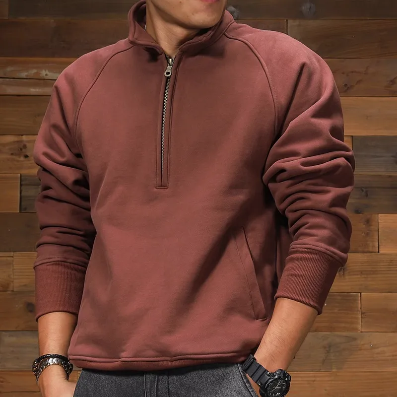 Seasonal Words Sweatshirt Men's Brick Red-1