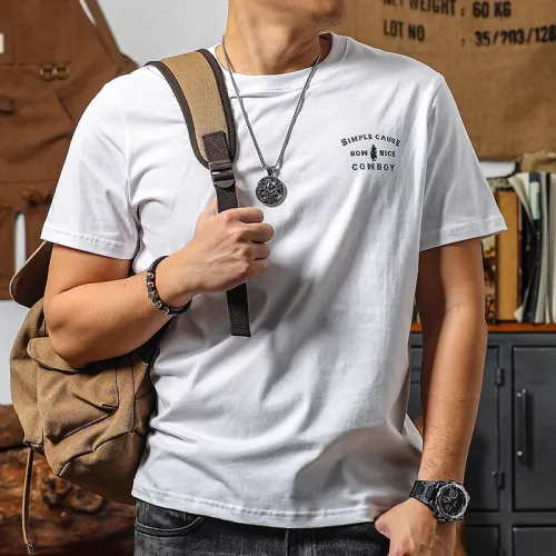 Seasonal Words T-Shirt Men's White