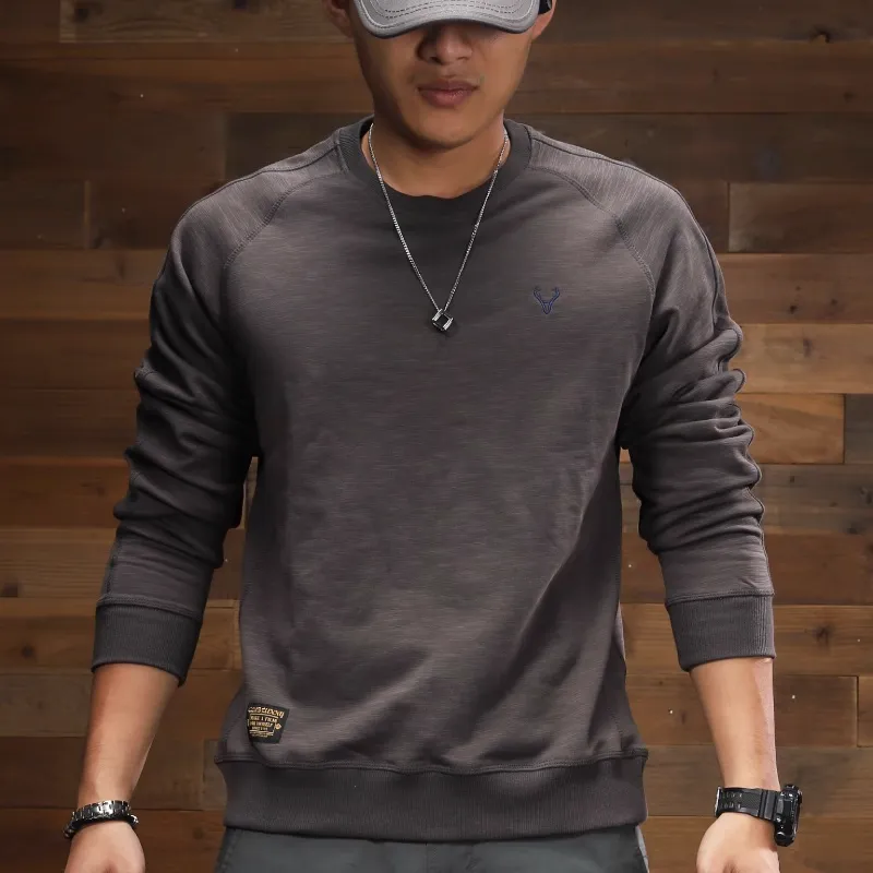 Seasonal Words Sweatshirt Men's Gray-0