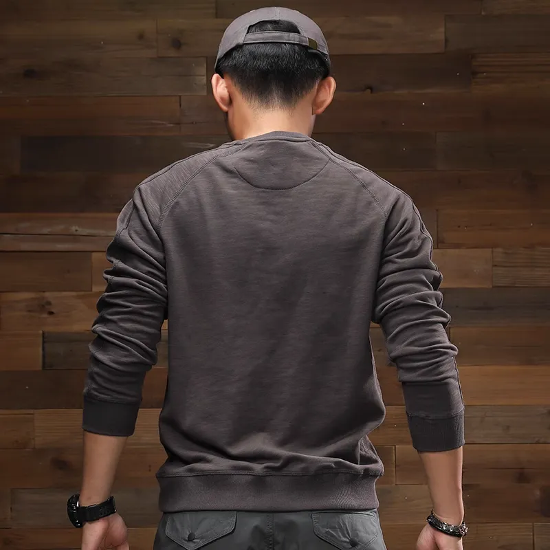 Seasonal Words Sweatshirt Men's Gray-1