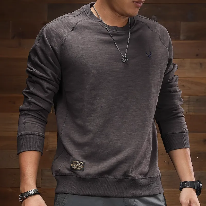 Seasonal Words Sweatshirt Men's Gray-2