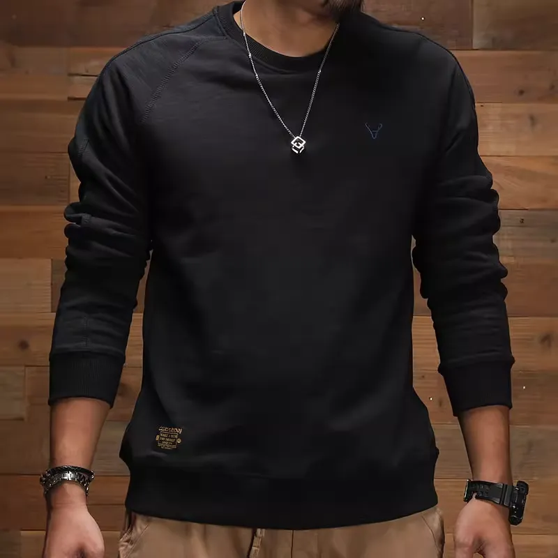 Seasonal Words Sweatshirt Men's Black-0