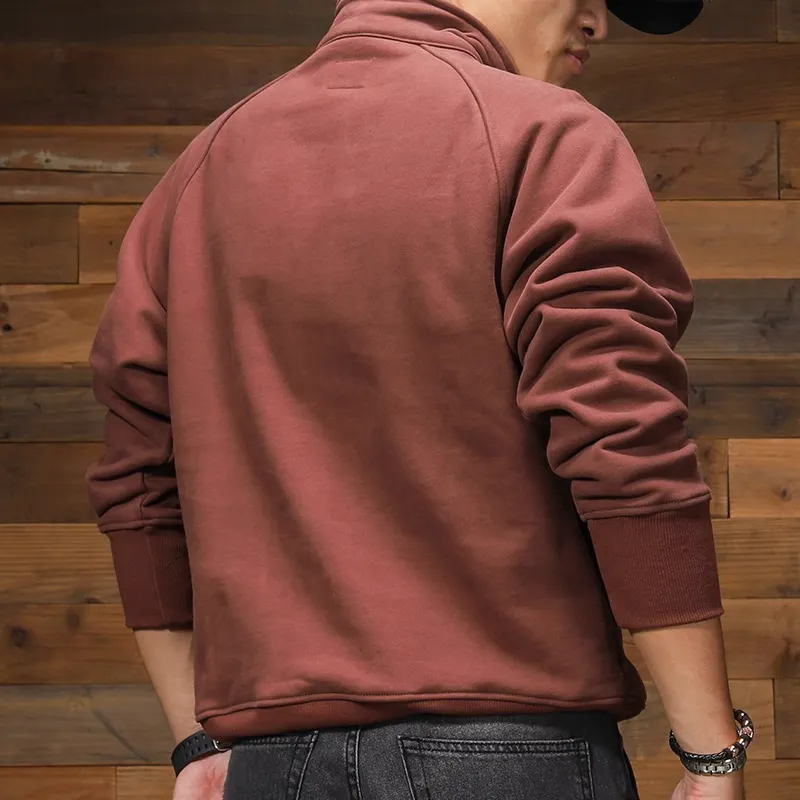 Seasonal Words Sweatshirt Men's Brick Red-2