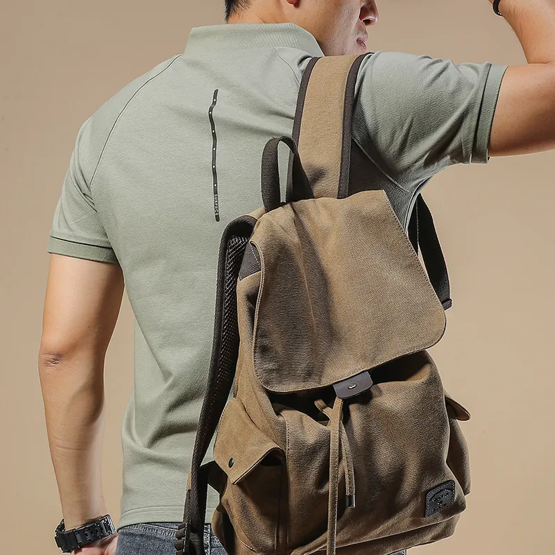 Seasonal Words Polo Shirt Men's Gray Green-2